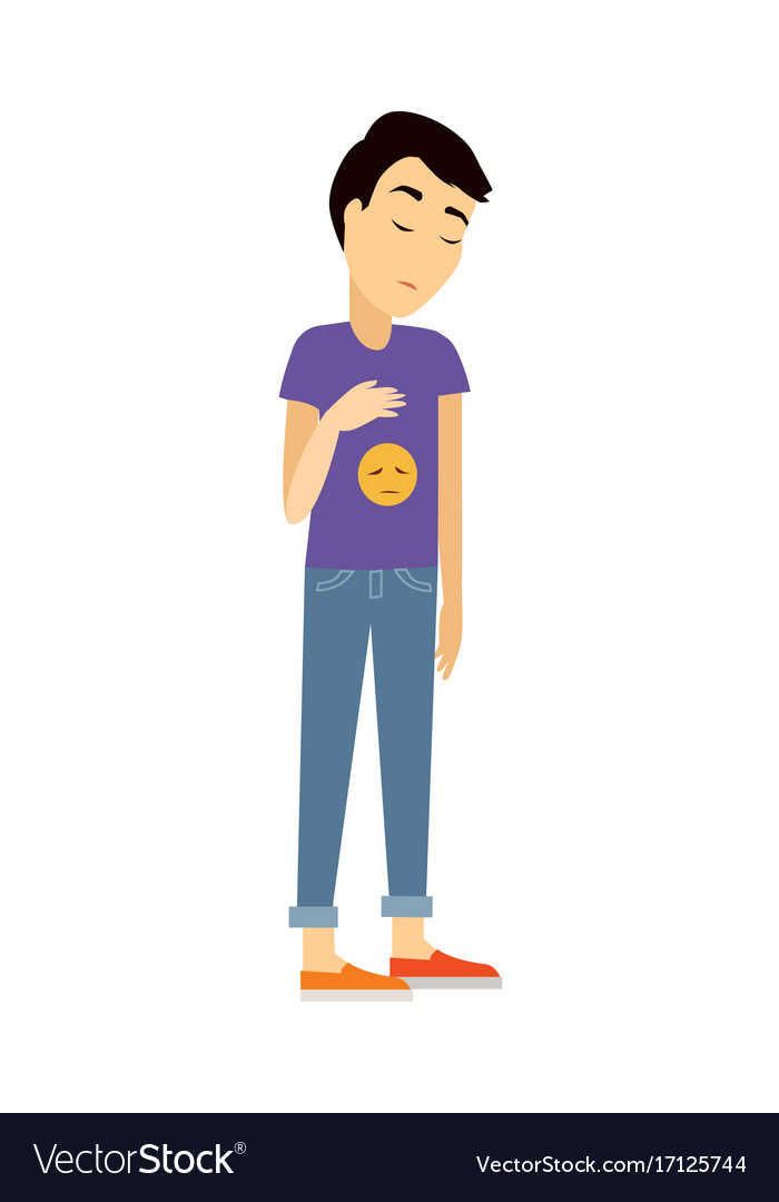 Young Man In Depression Flat Royalty Free Vector Image