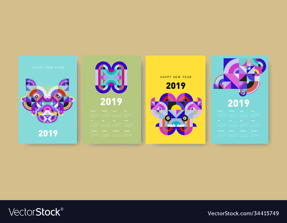 2021 calendar design template with colorful vector image 2021 calendar design template with colorful