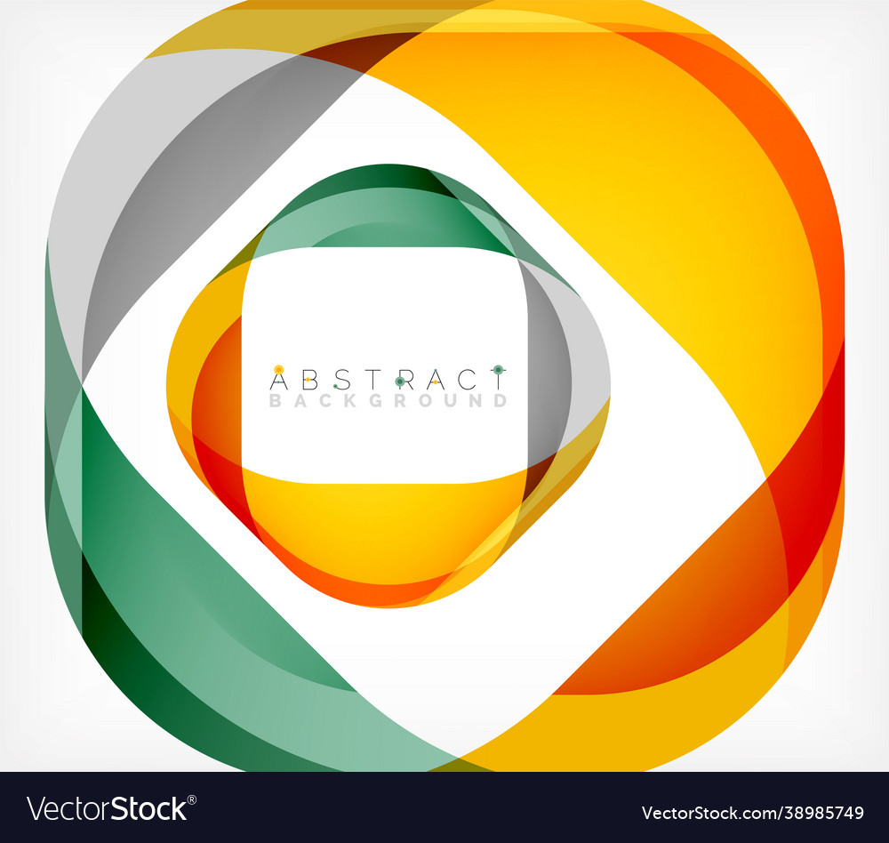 Abstract square shape with overlapping waves Vector Image Abstract square shape with overlapping waves