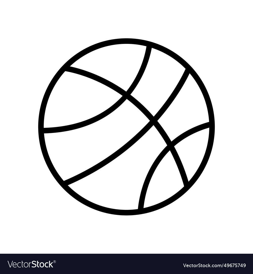 Basket ball line icon logo