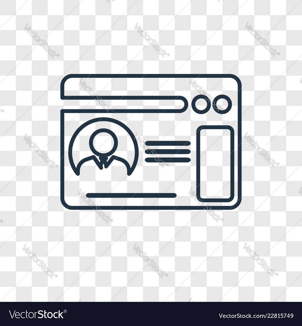 Browser concept linear icon isolated vector image Browser concept linear icon isolated