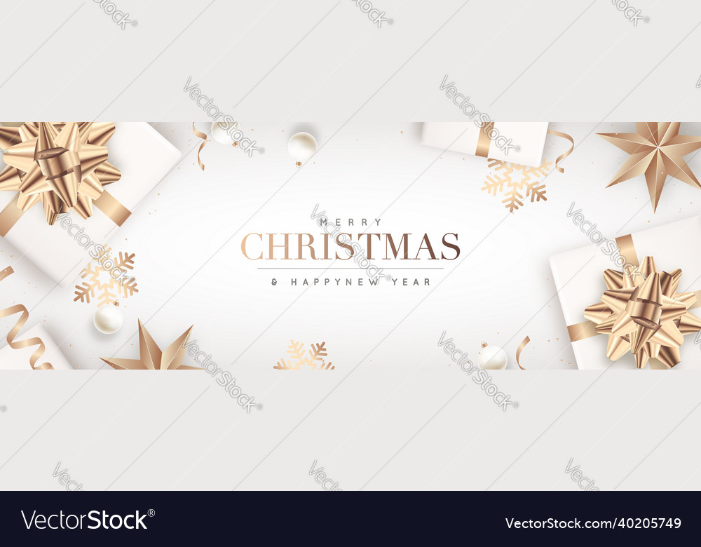Christmas New Year Festive Banner