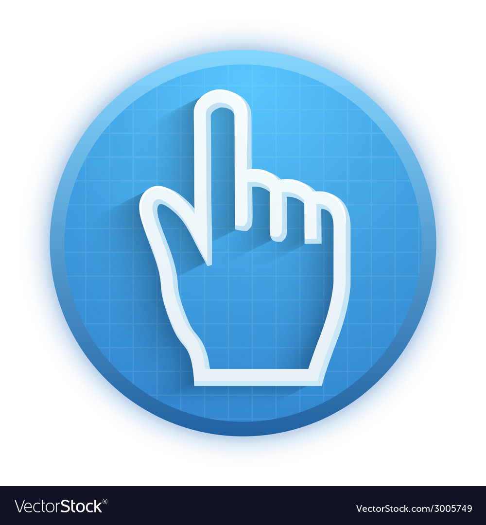 Click ursor icon mouse hand Royalty Free Vector Image