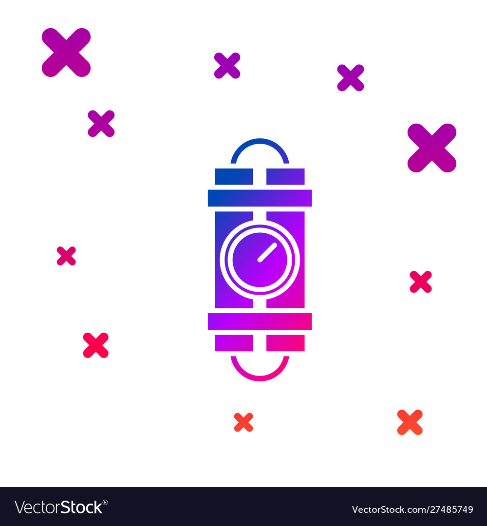 Color detonate dynamite bomb stick and timer clock