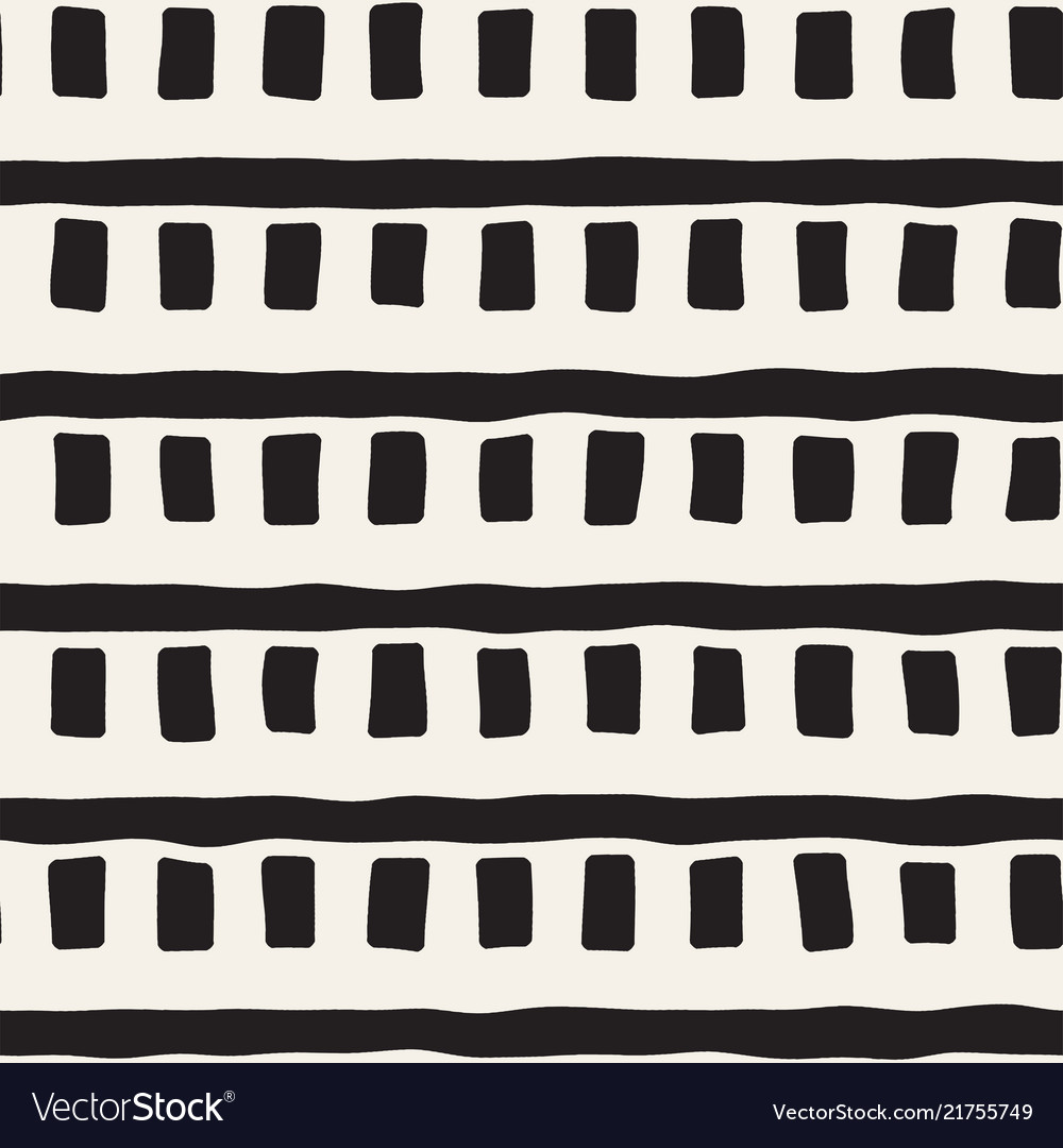 Hand drawn seamless repeating pattern with lines vector image Hand drawn seamless repeating pattern with lines