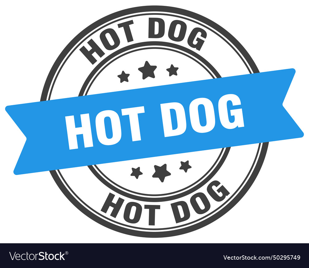 Hot Dog Stempel Etikett auf transparent