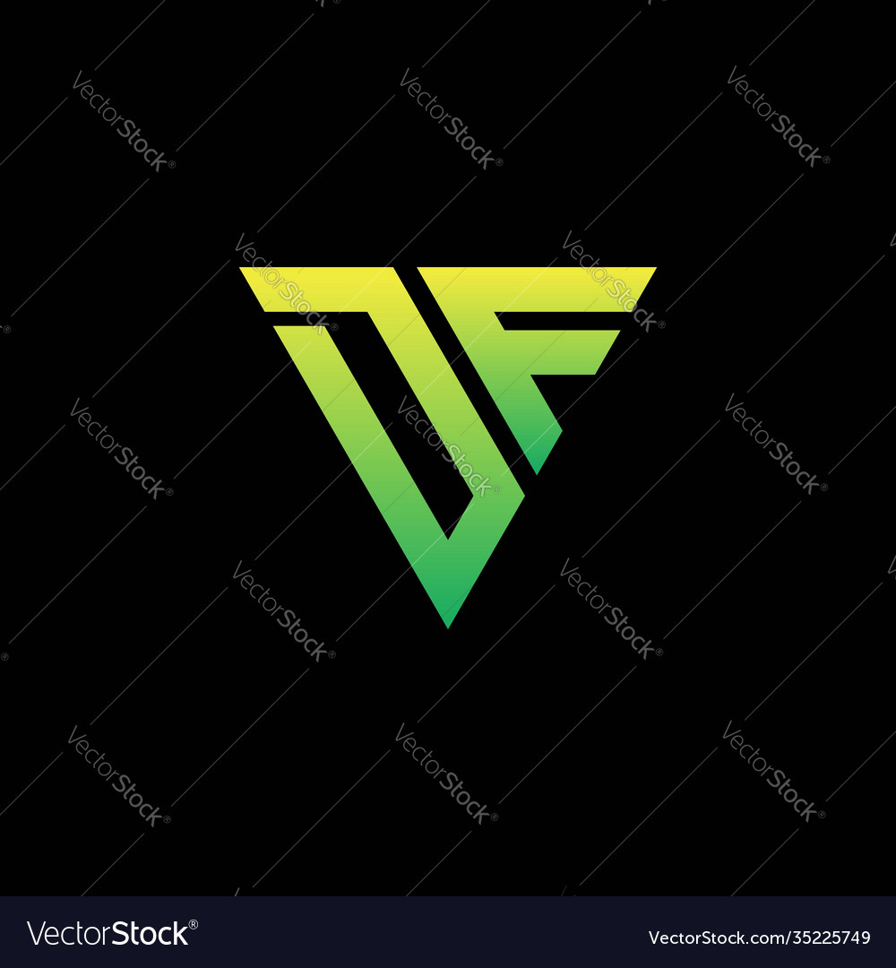 Initial triangle logo monogram with shape vector image Initial triangle logo monogram with shape