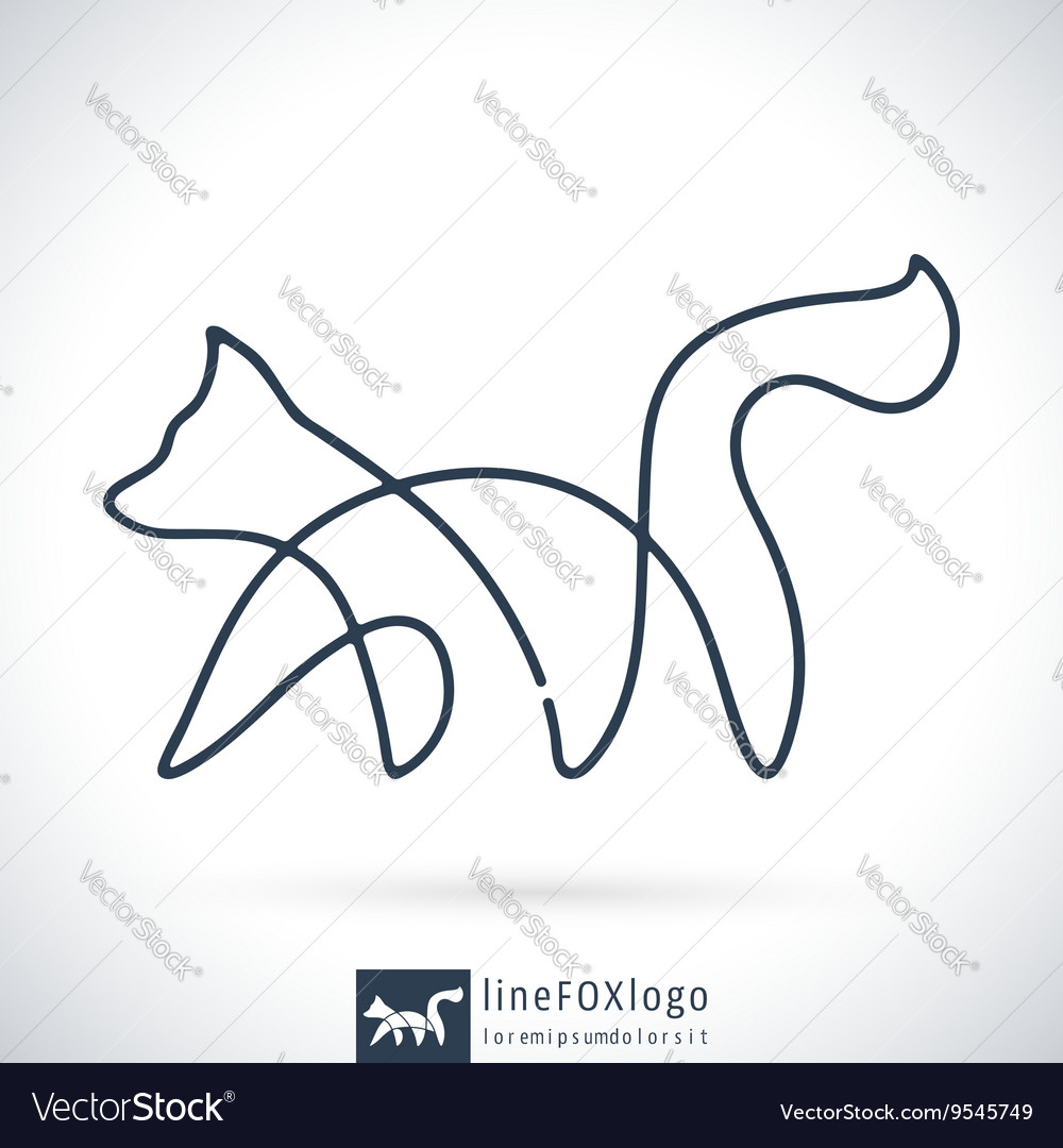 Line fox logo Royalty Free Vector Image - VectorStock