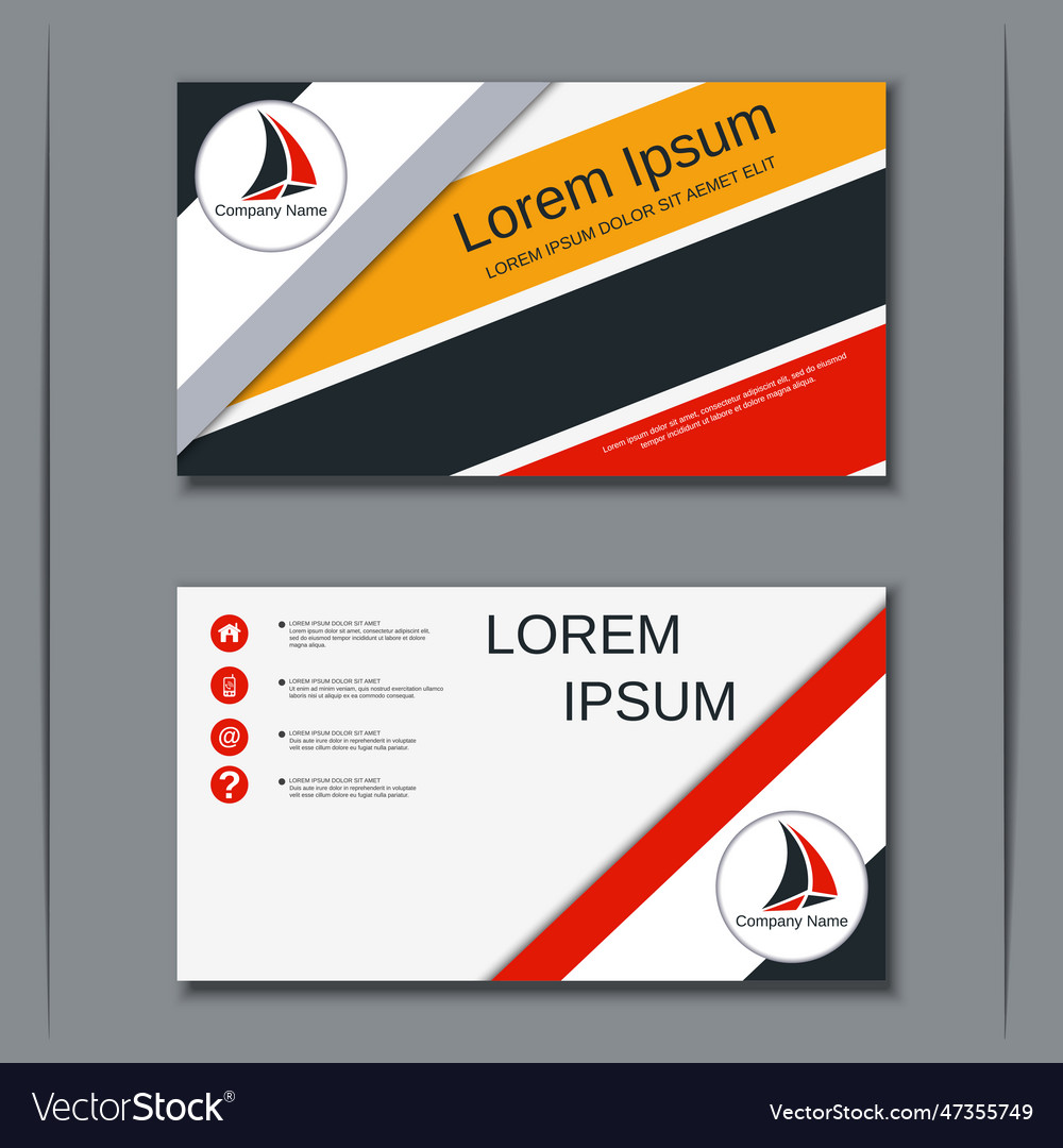 Modern business visiting card design template