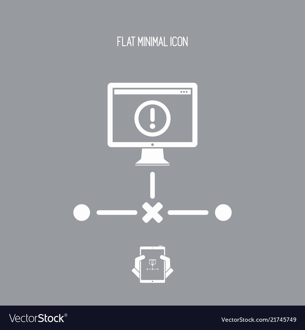 Network error - flat minimal icon
