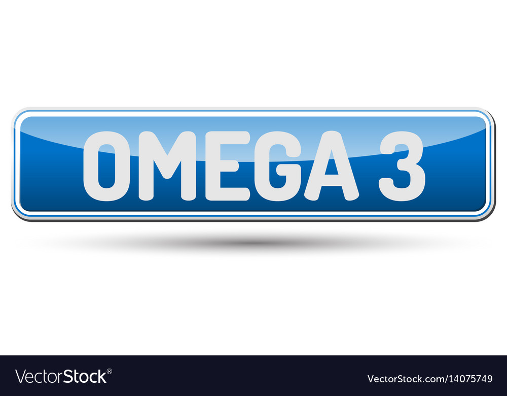 Omega 3 - abstract beautiful button with text