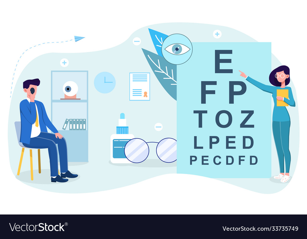 Ophthalmologist conducting an eye test