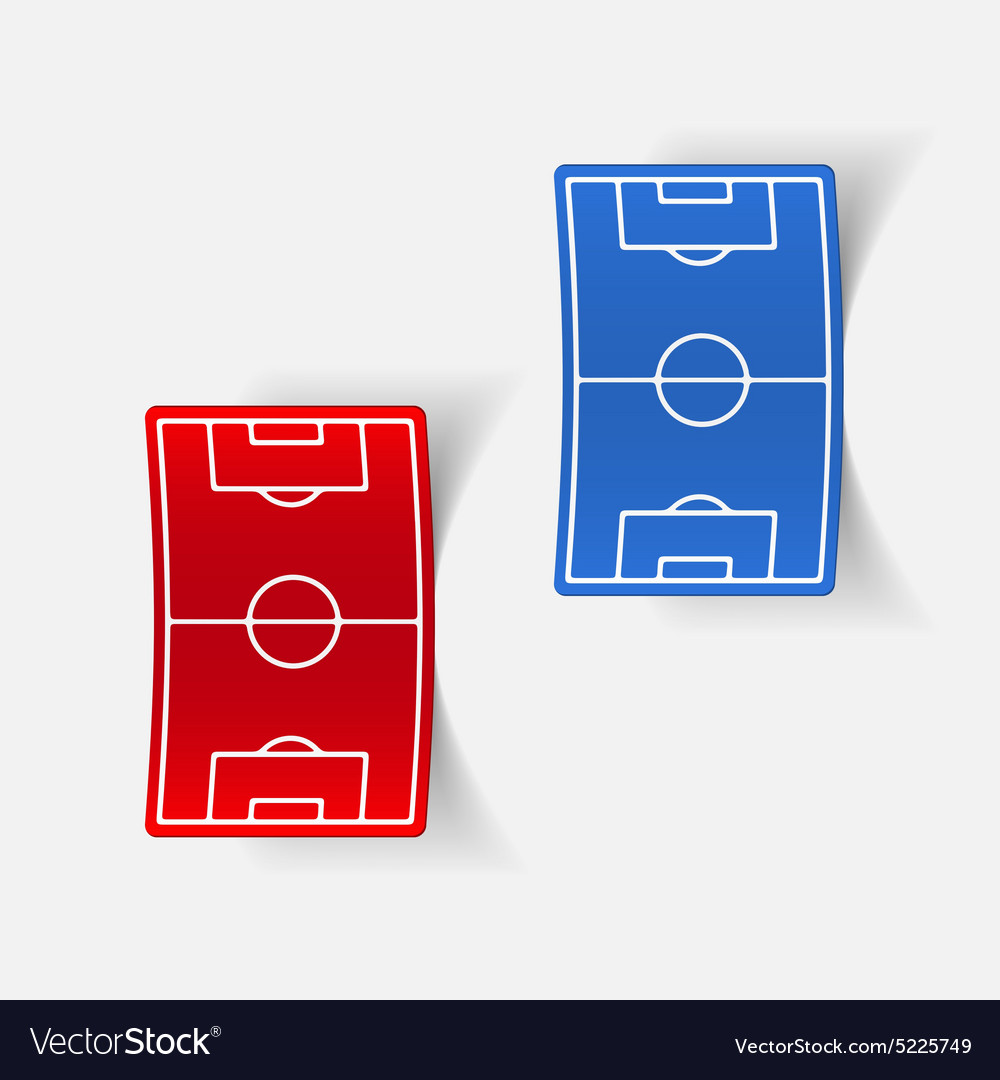 Realistic design element playing field