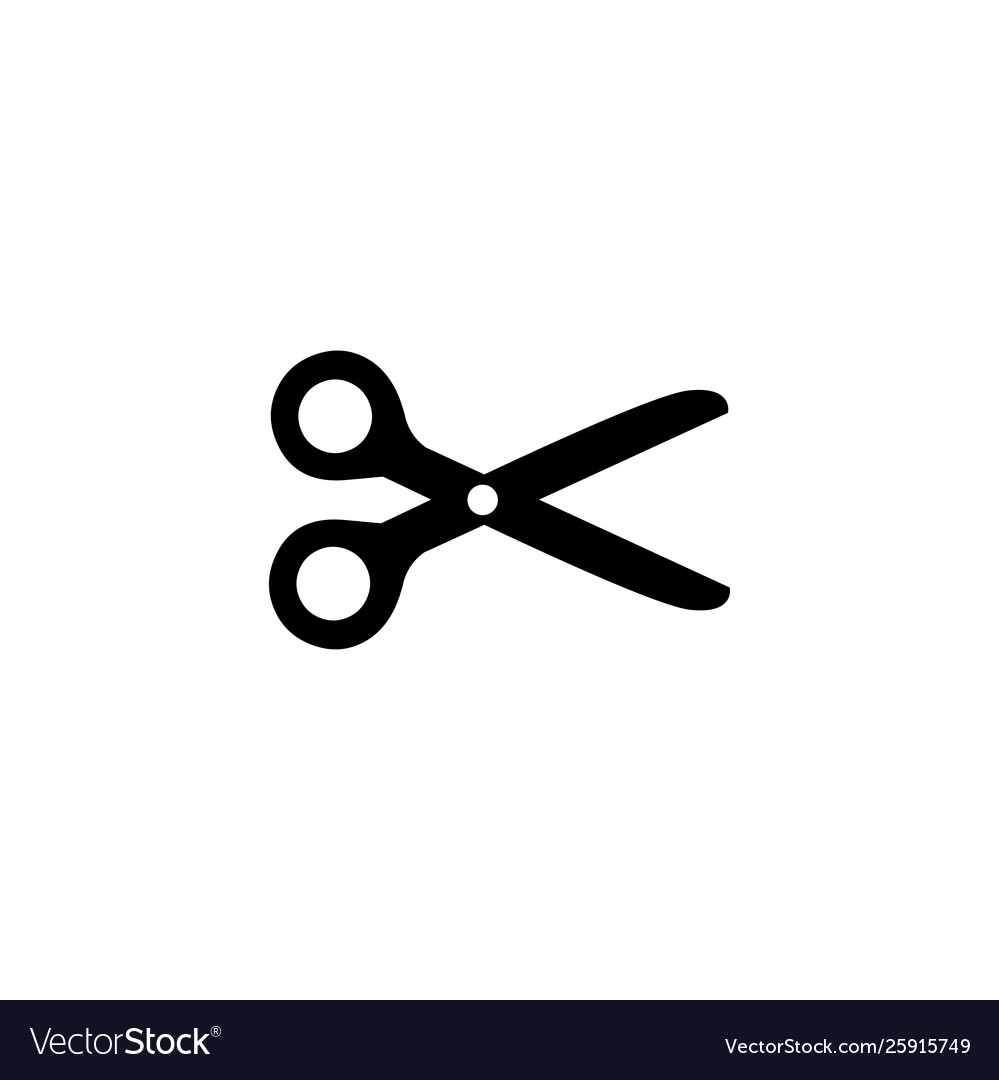 Scissor icon in flat style for apps ui websites Vector Image