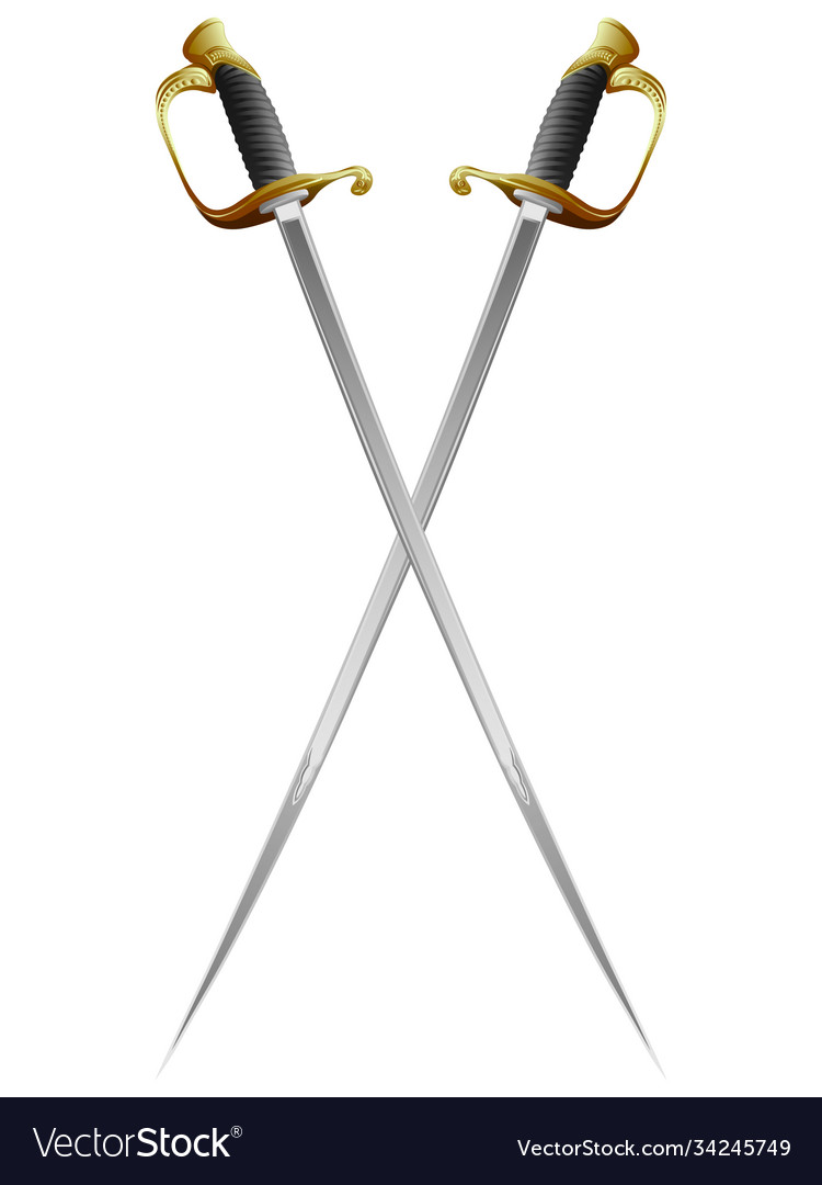 Two Crossed Golden Swords