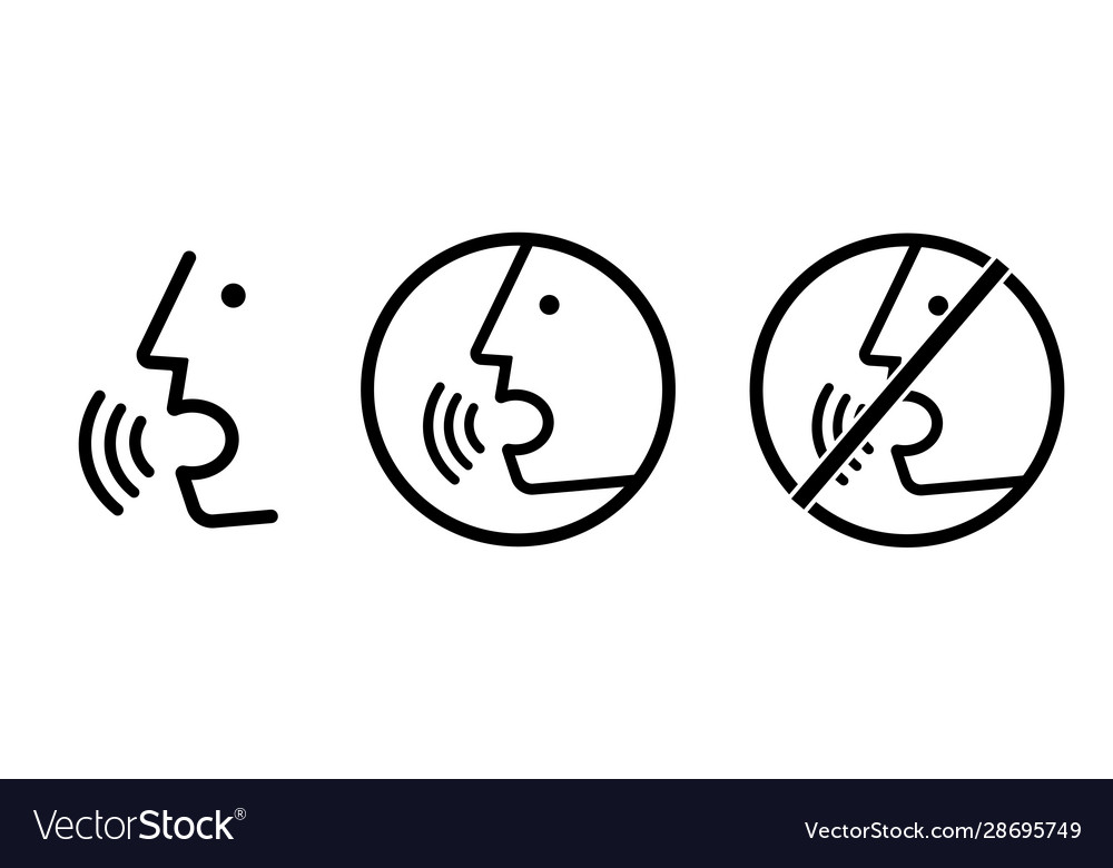 Voice person talking with sound waves icon Vector Image