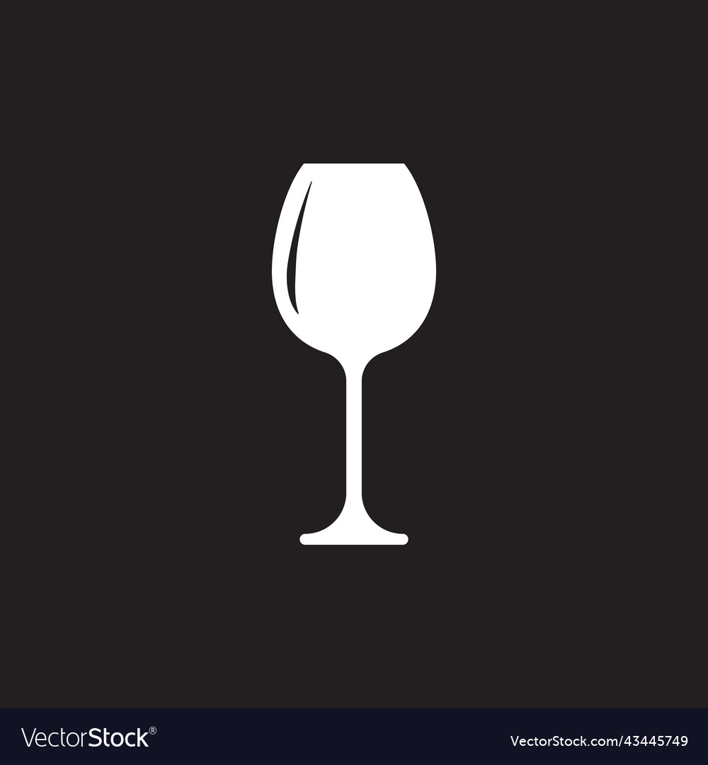 White goblet glass icon Royalty Free Vector Image