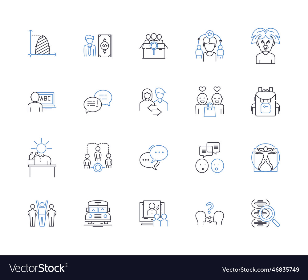 Workouts and exercises line icons collection Vector Image Workouts and exercises line icons collection