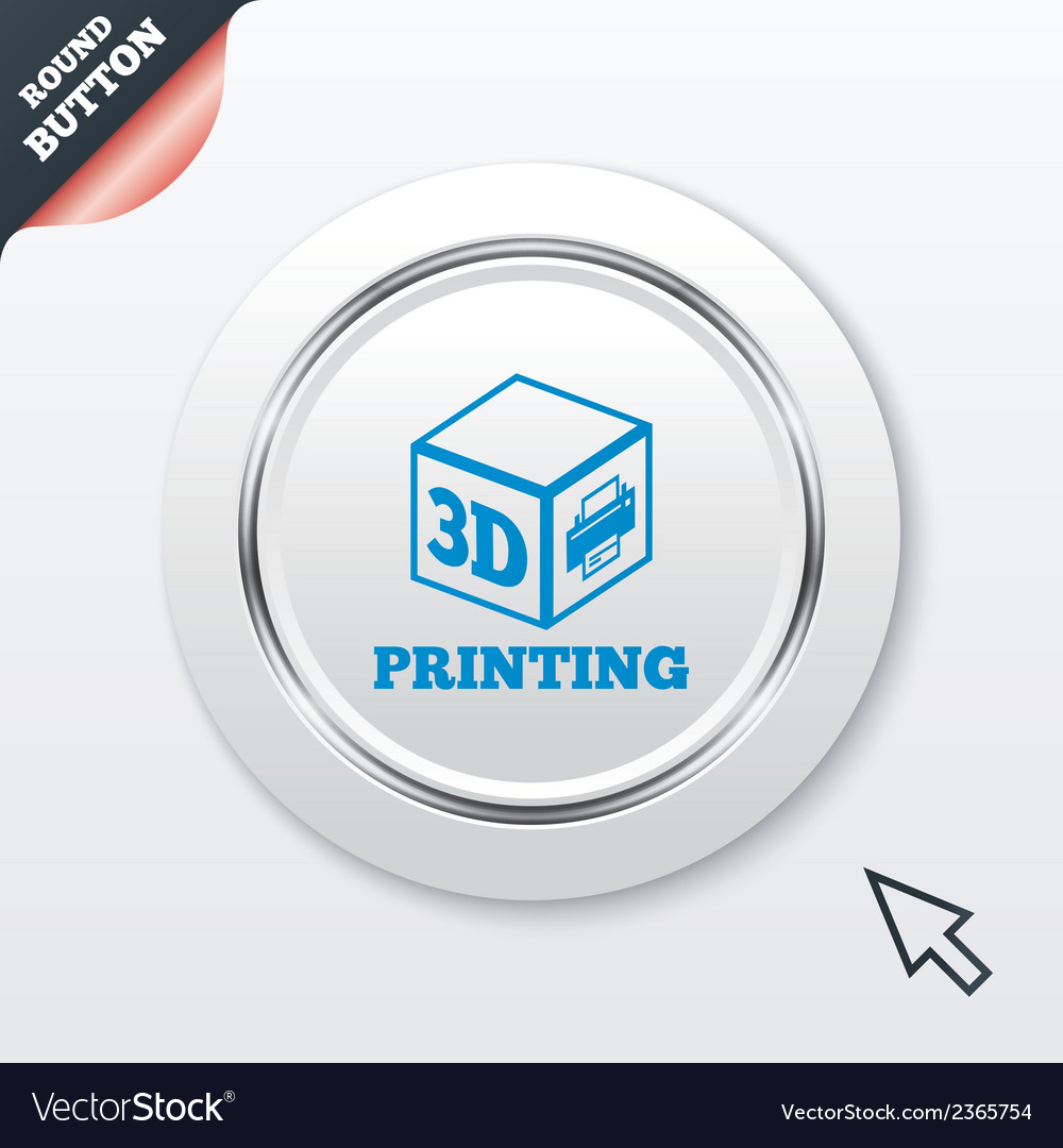 3d print sign icon cube printing symbol