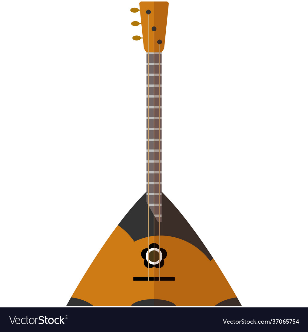 Balalaika wooden string music instrument Vector Image