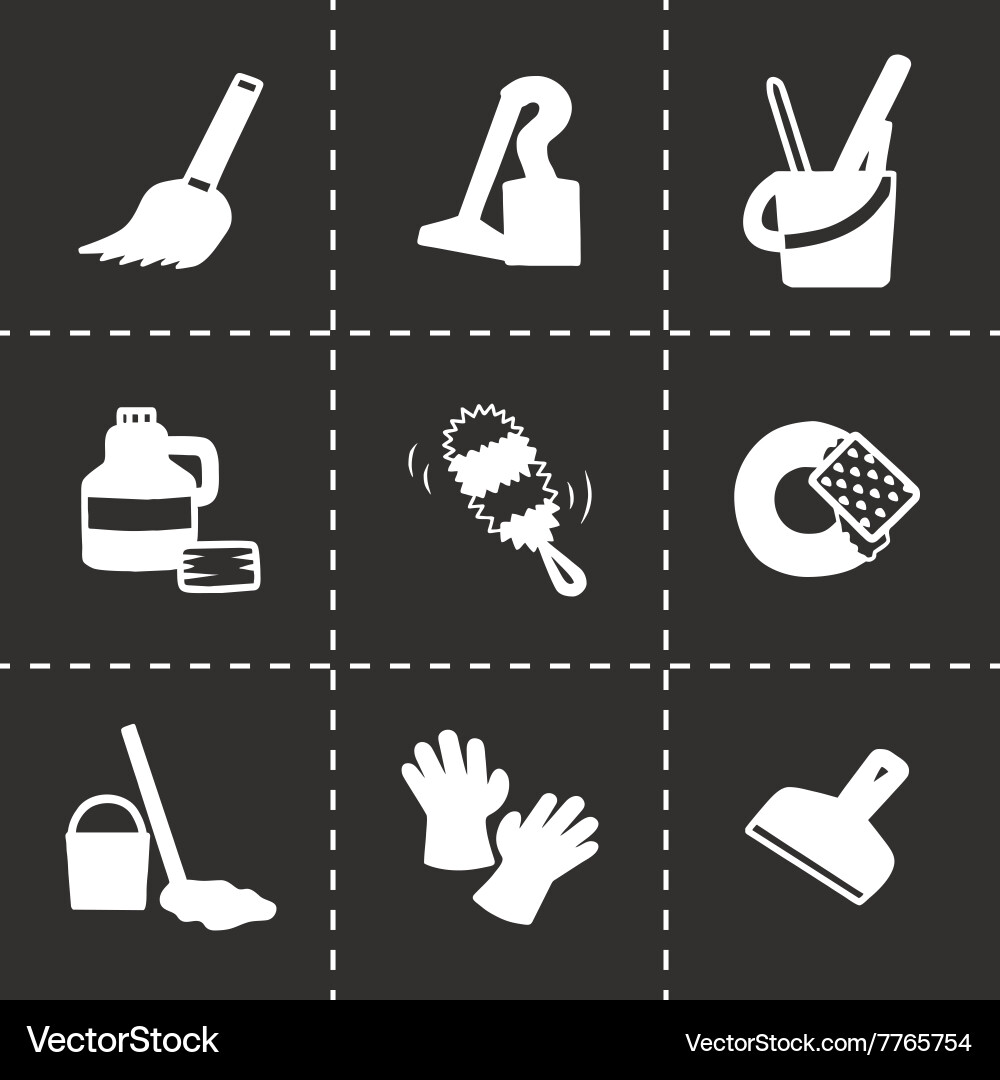 Clearning icon set Royalty Free Vector Image - VectorStock