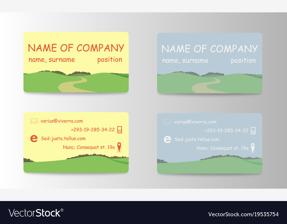 Colorful visit card for business in individual
