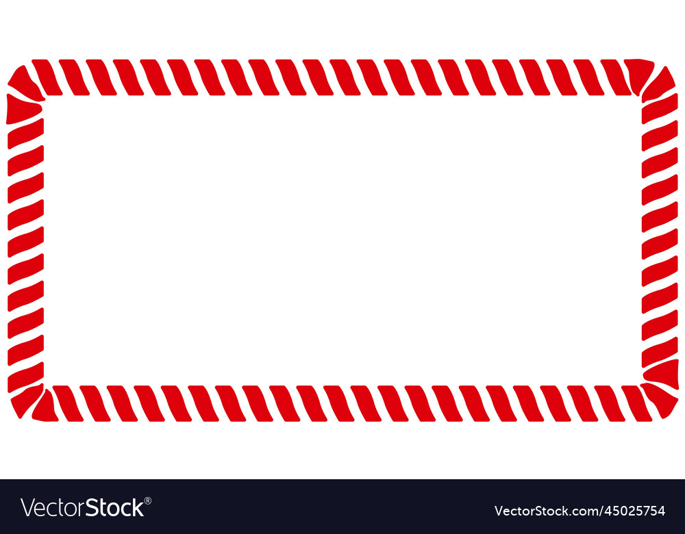 Frame of red elements in lollipop style