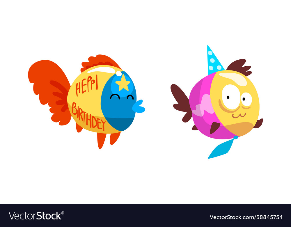 fish with birthday hat