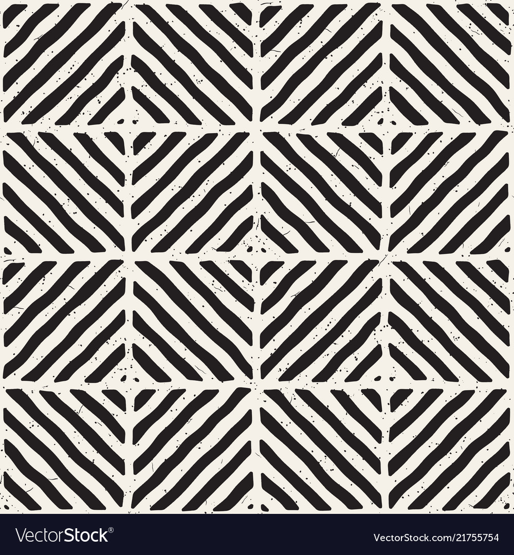 Hand drawn seamless repeating pattern with lines vector image Hand drawn seamless repeating pattern with lines