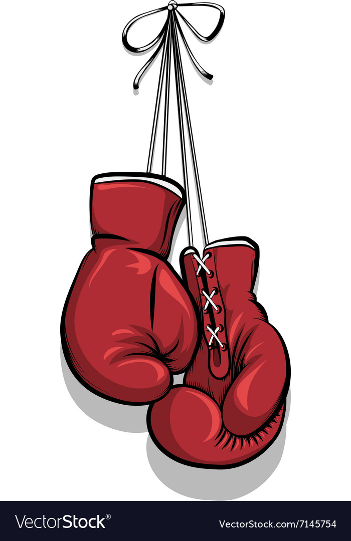 hanging boxing gloves