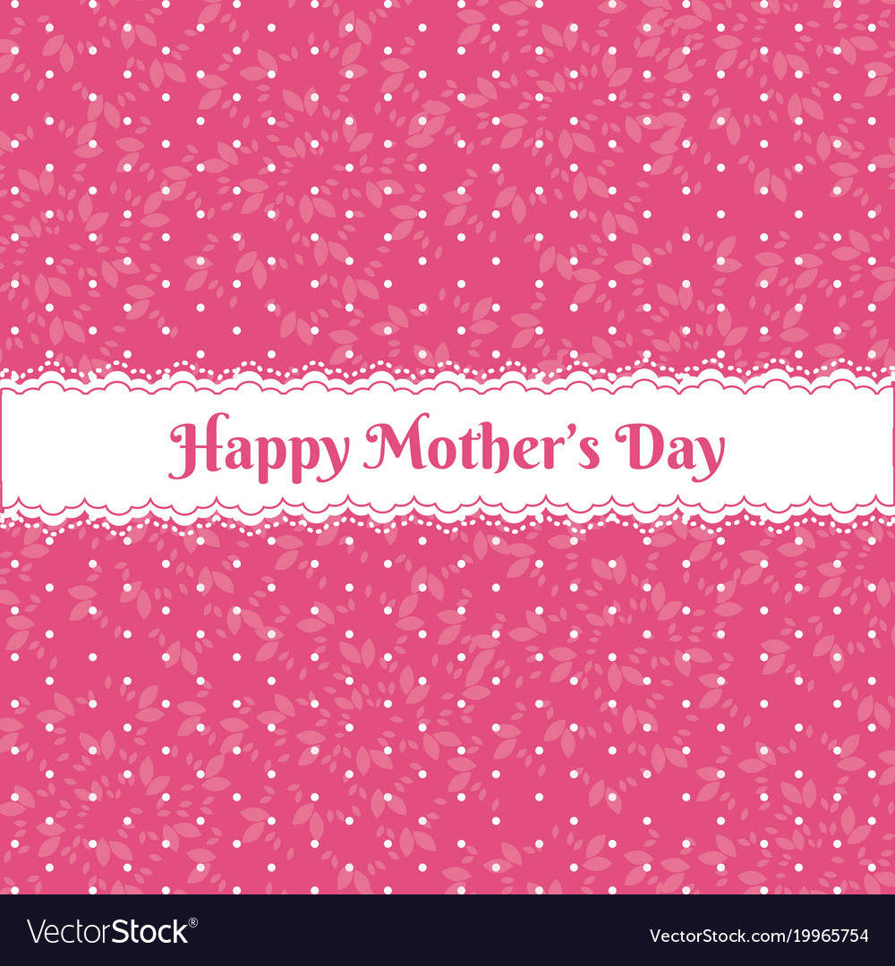 Happy mother days floral pattern Royalty Free Vector Image