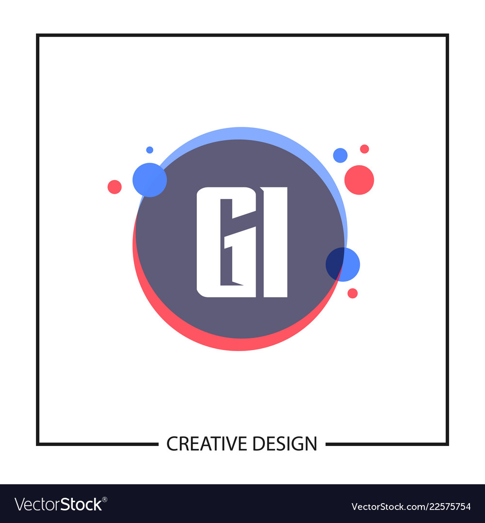 Initial gi letter logo template design