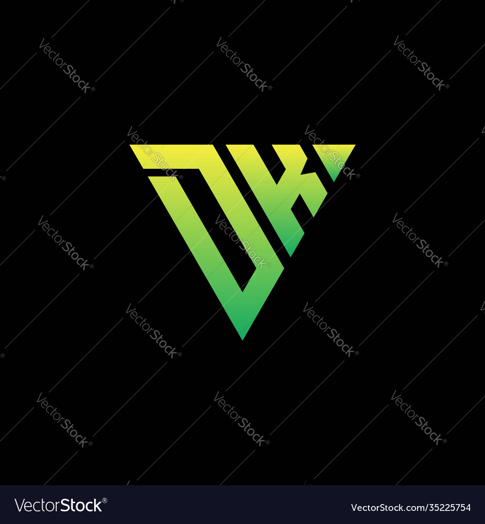 Initial triangle logo monogram with shape Vector Image Initial triangle logo monogram with shape