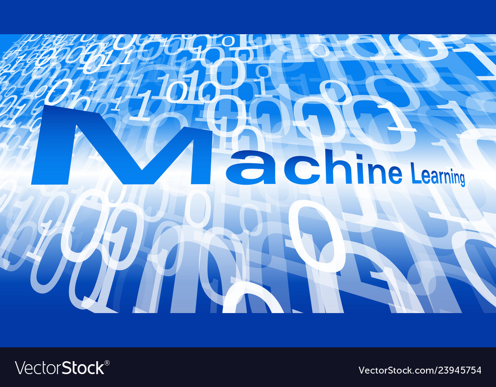 Machine learning abstract background computer vector image Machine learning abstract background computer