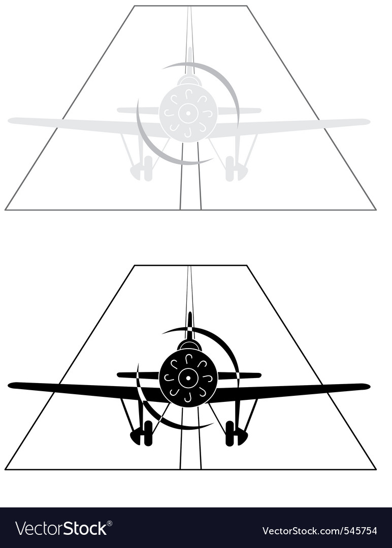 Monoplane on airport