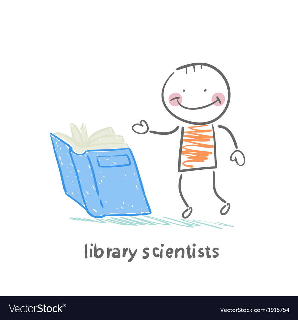 Scientists Reading in a Library