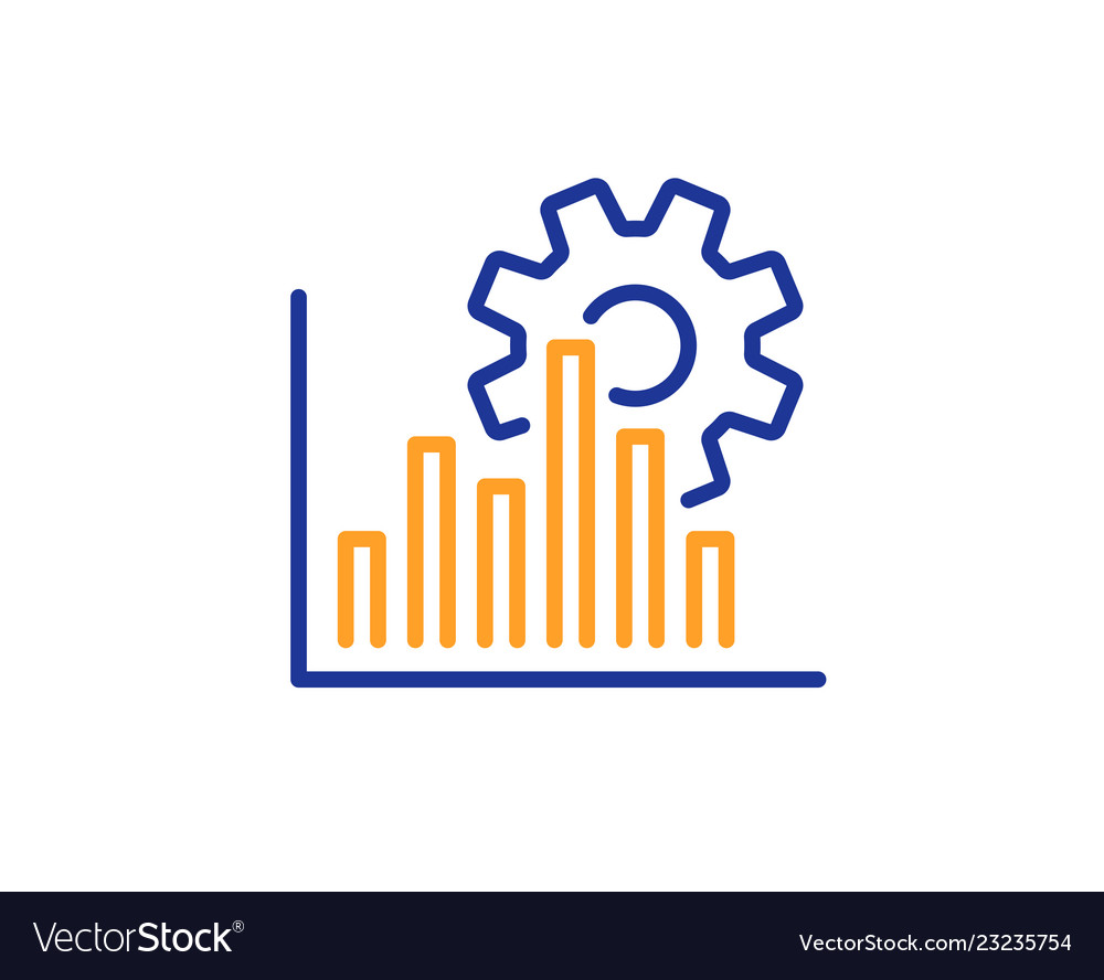 Seo graph line icon search engine optimization