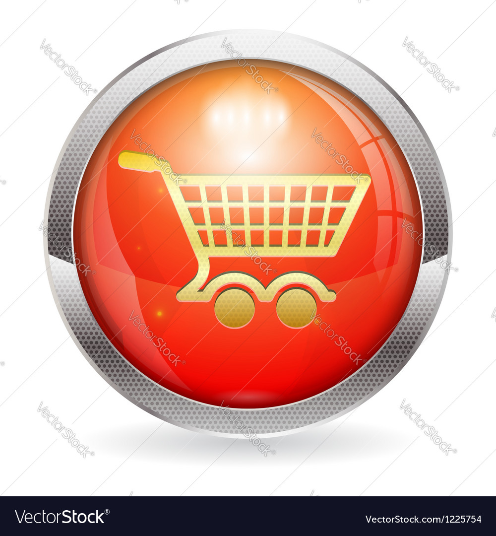 Shopping cart button Royalty Free Vector Image