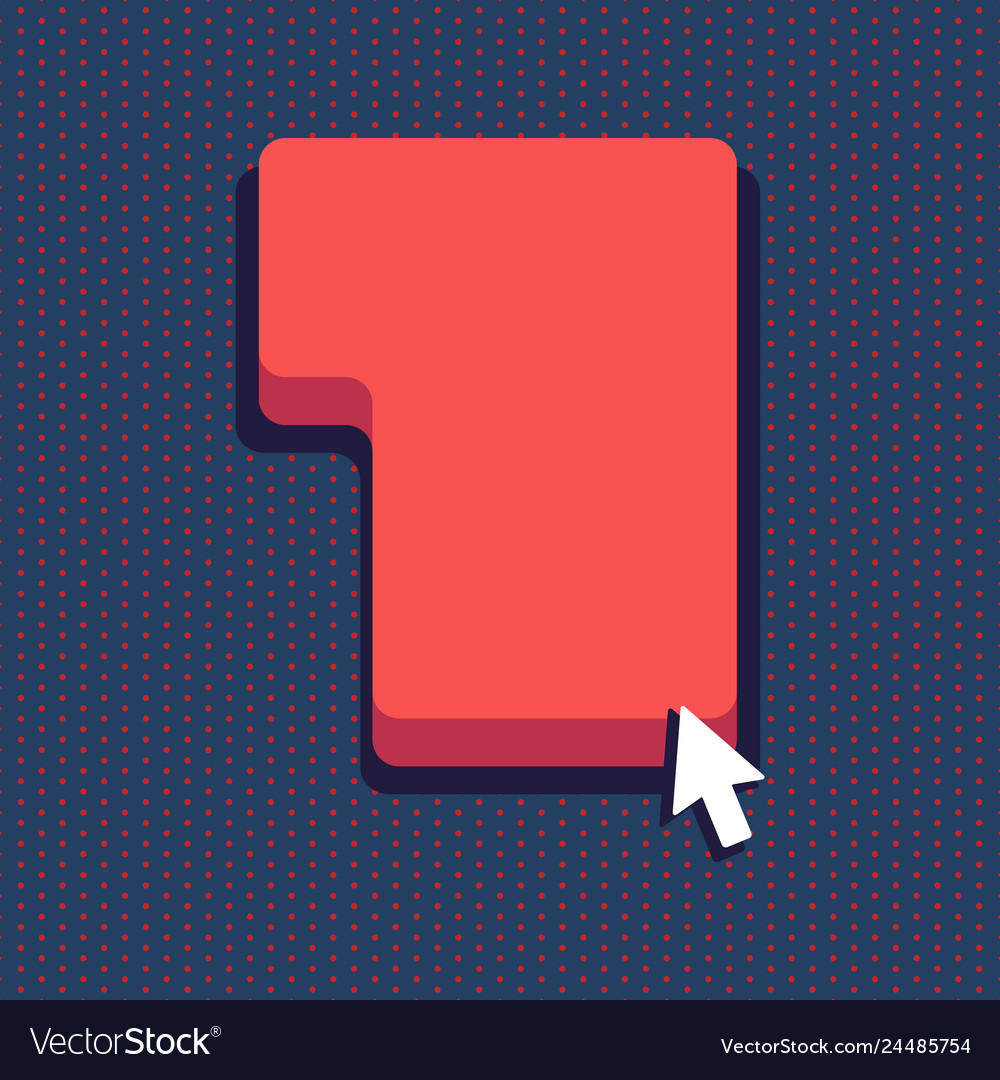 Small arrow touching keyboard command key vector image Small arrow touching keyboard command key