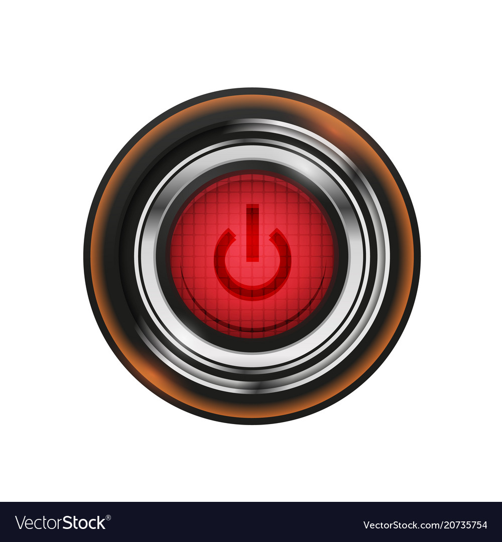 Techno futuristic start power button