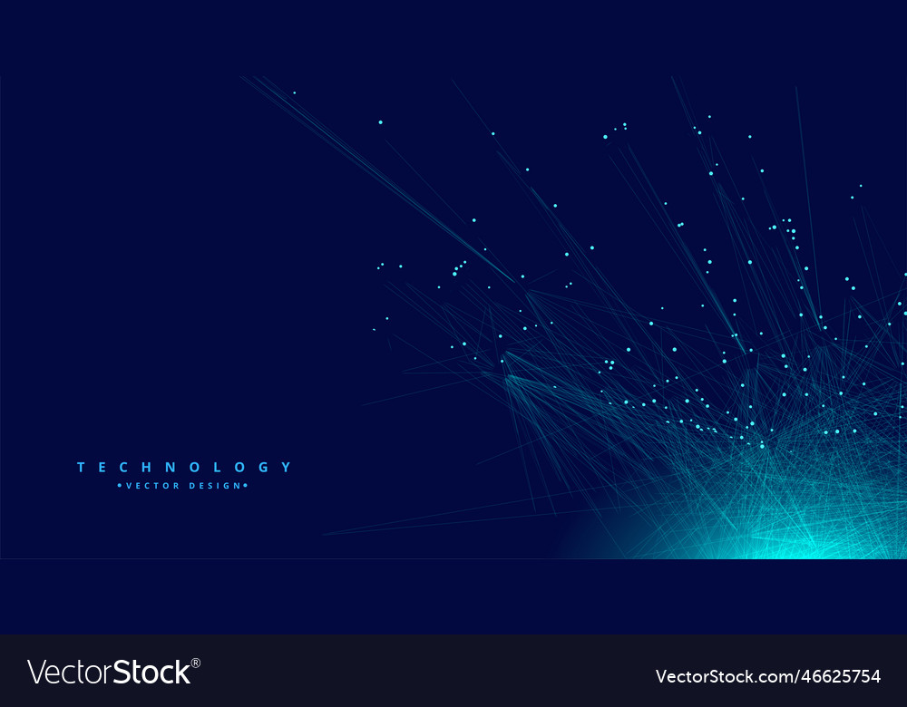 Technology digital data mesh network background vector image Technology digital data mesh network background