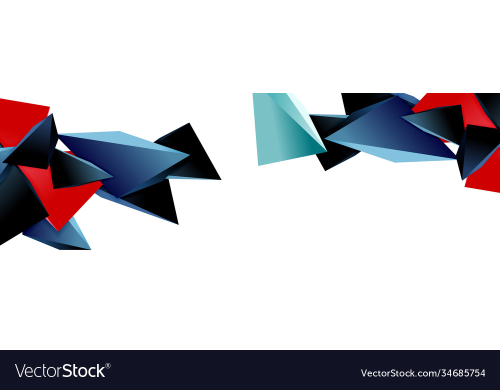 Triangle mosaic abstract background 3d triangular