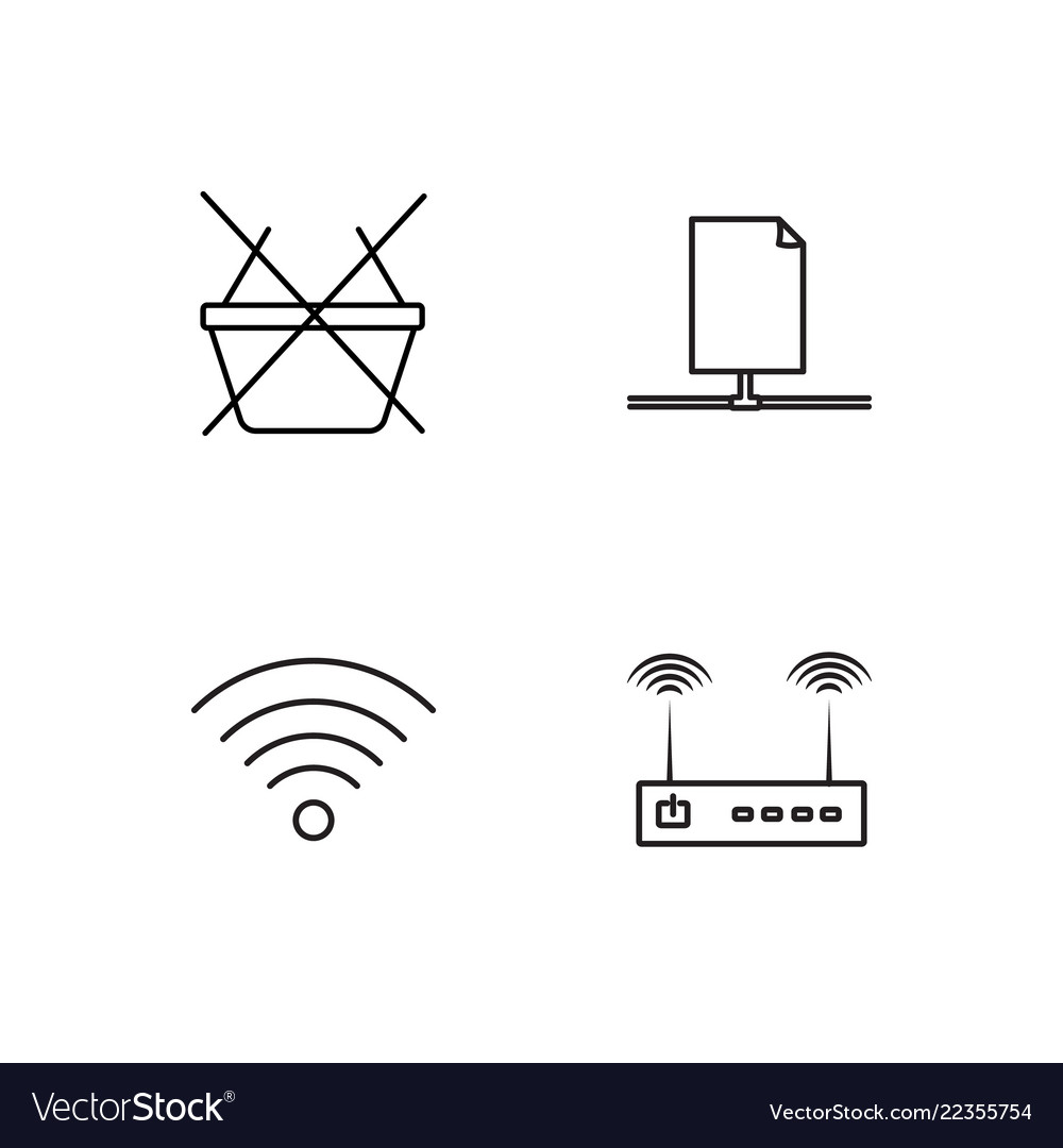 Web simple outlined icons set