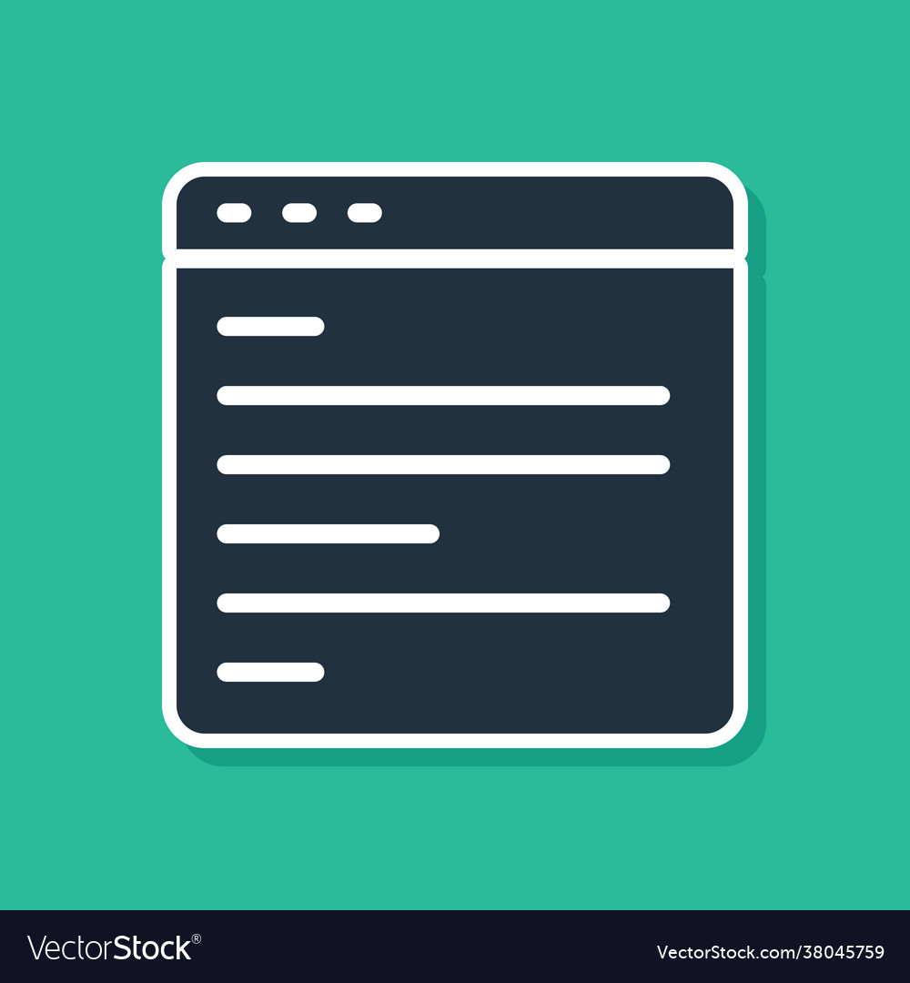 Blue computer api interface icon isolated on green vector image Blue computer api interface icon isolated on green