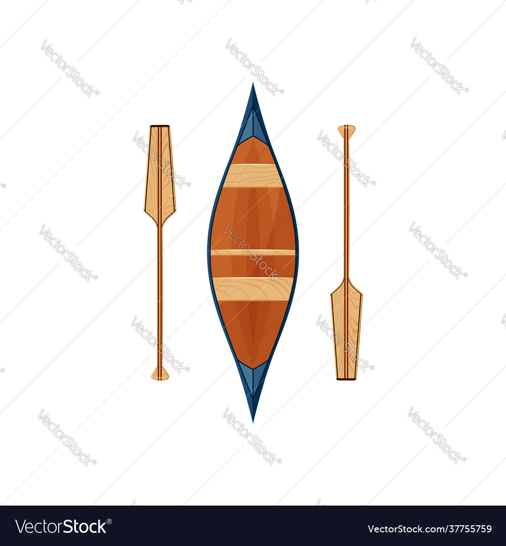 Canoe icon sign in flat style vector image Canoe icon sign in flat style