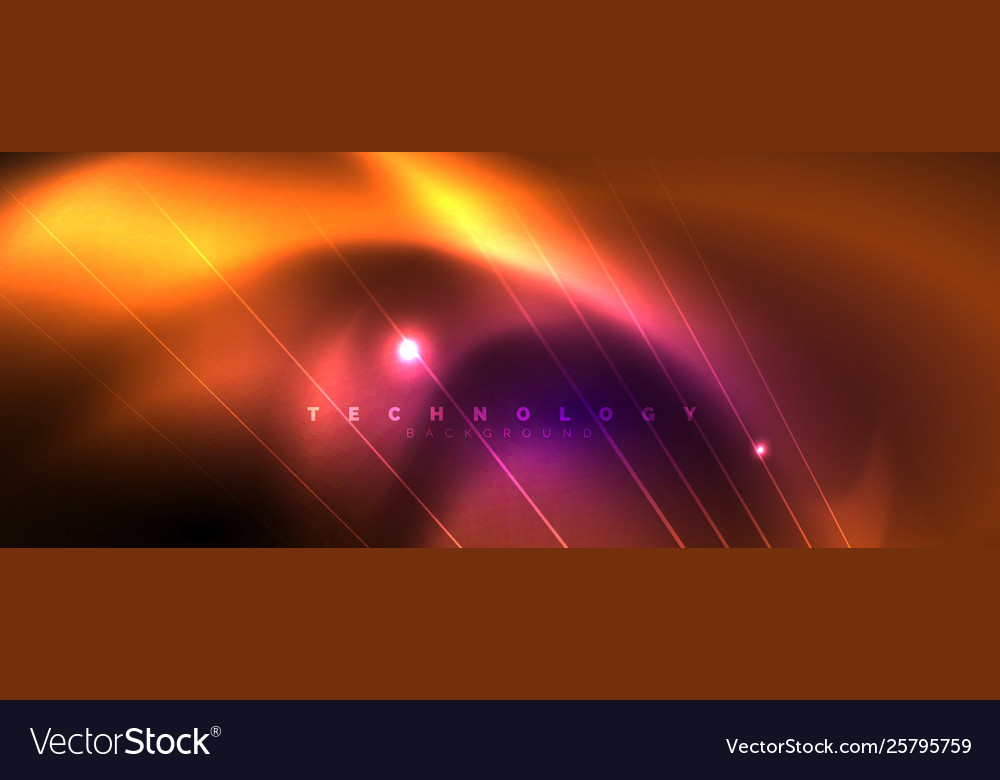 Color light with lines outer space background vector image Color light with lines outer space background