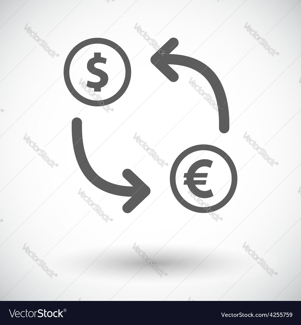 Currency exchange single flat icon