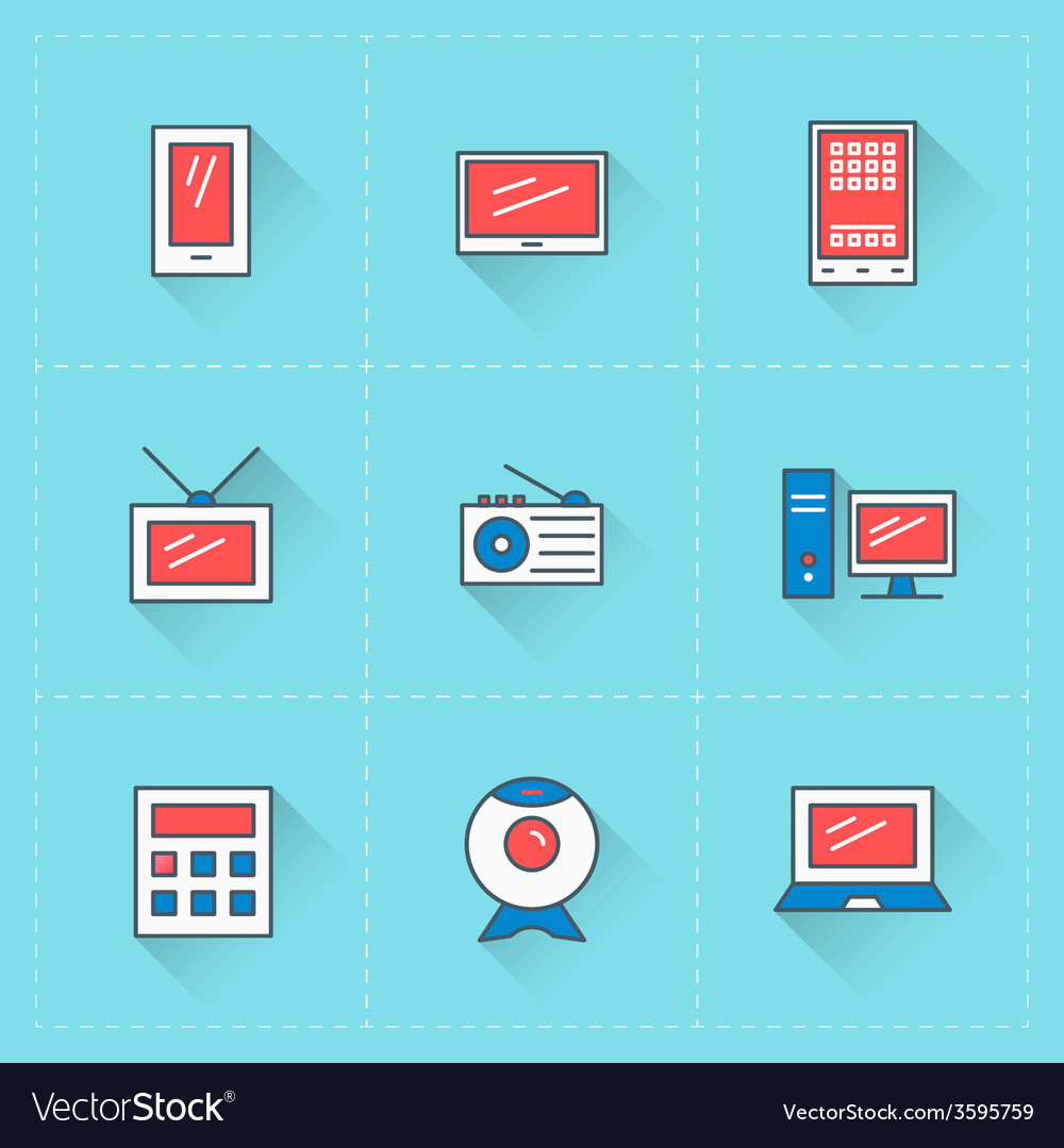 Flat Icon Set: Devices & Technology