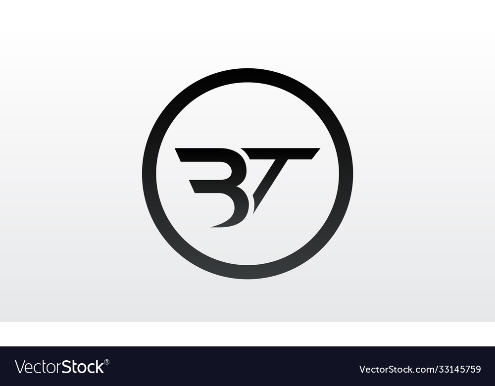 Initial bt letter logo with creative modern