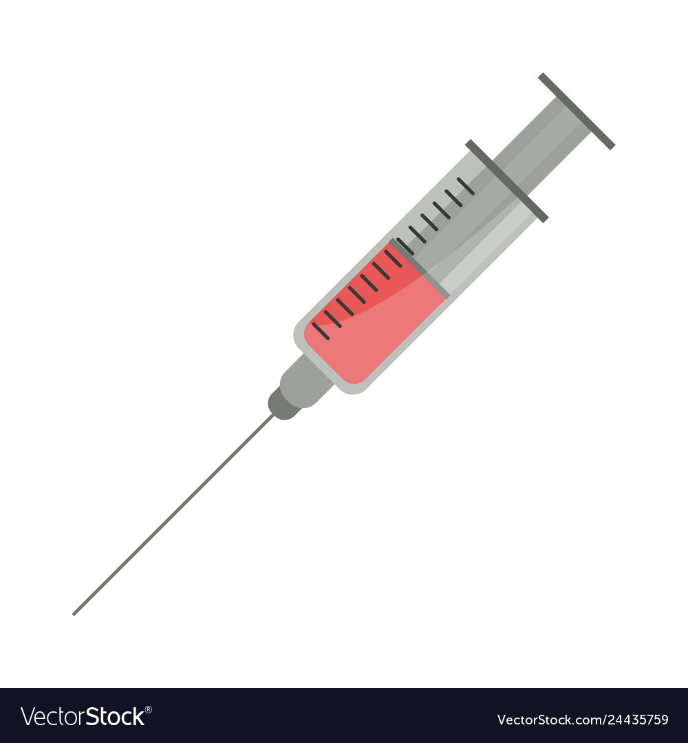 Medical syringe with blood